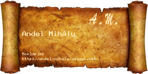 Andel Mihály névjegykártya