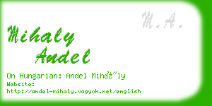 mihaly andel business card